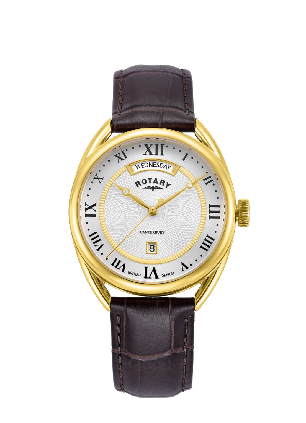 Rotary Quartz-Herrenuhr mit Lederband