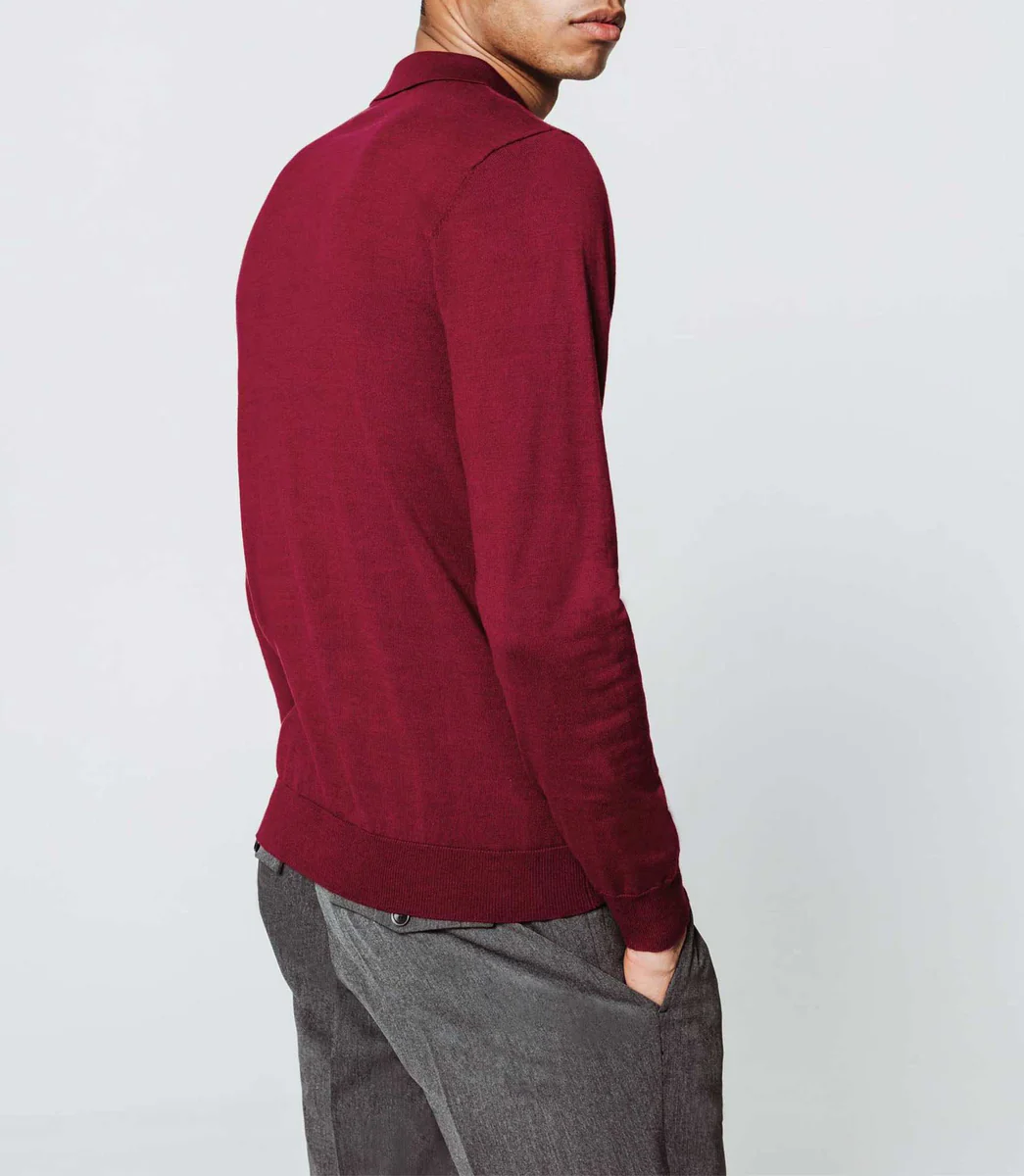 Polo uni bordeaux