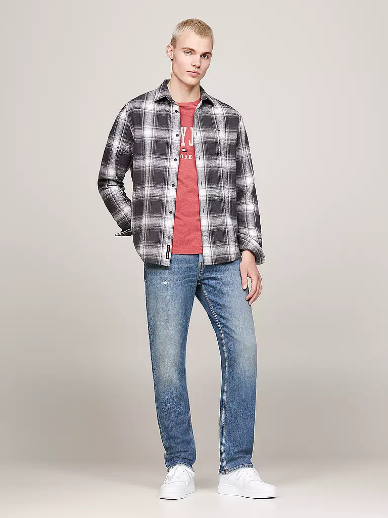 TOMMY JEANS Flanellhemd  grau