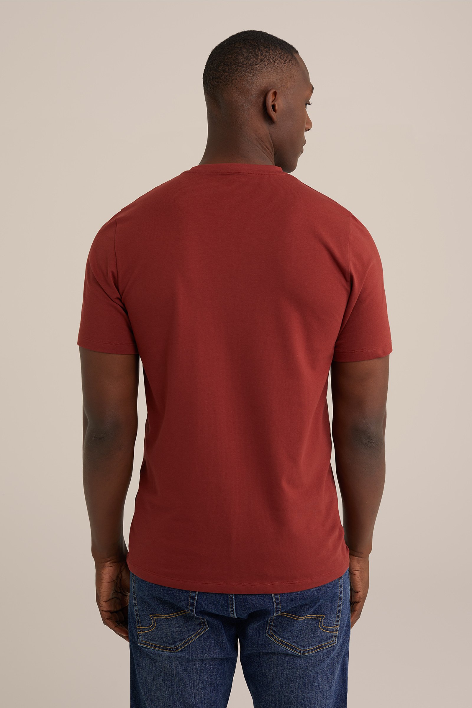 T-shirt WE Fashion Donkerrood