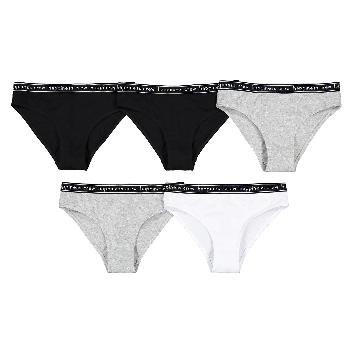 COLEÇÃO LA REDOUTE<br>Conjunto de 5 cuecas lisas de algodão