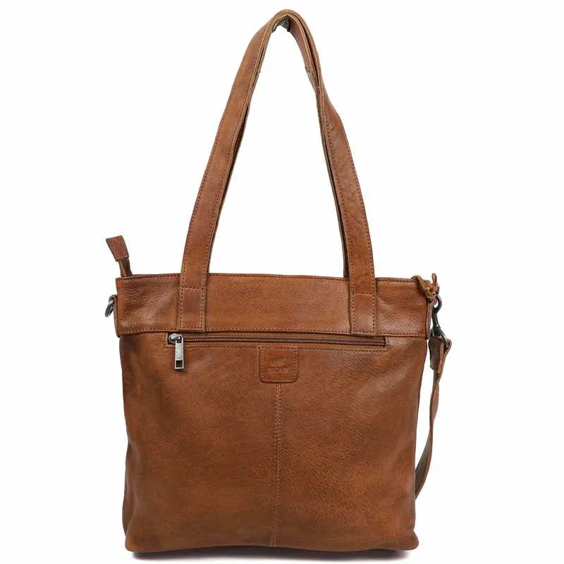 BEAR DESIGN Shopper Cognac Leder