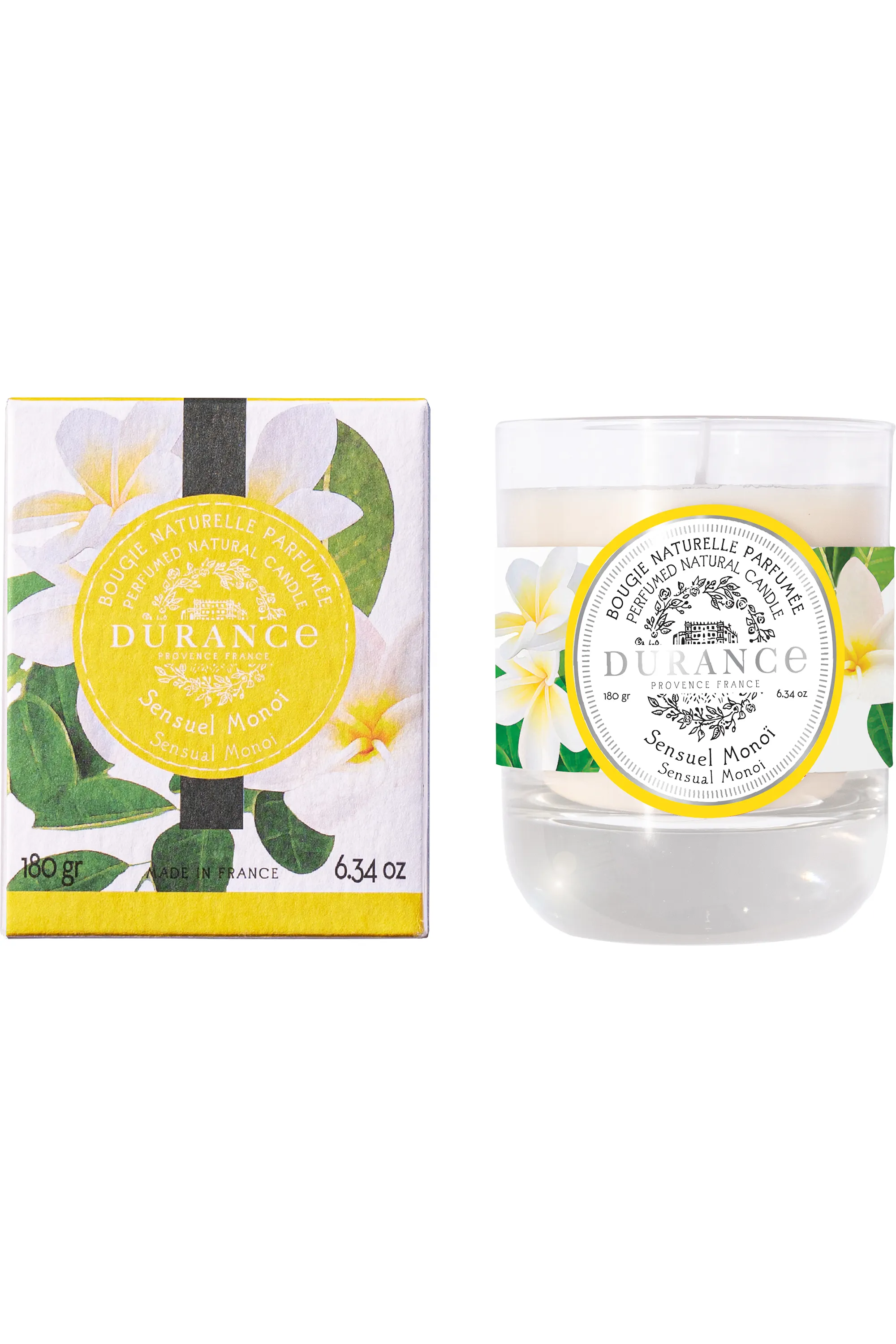 Durance Bougie naturelle parfumée Sensuel Monoï-180 g