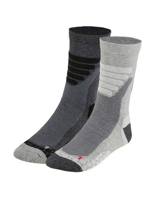 Xtreme Walking Socks All Weather 2-Pack Zwart&Grijs - Sokken