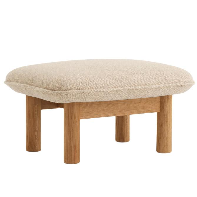 Audo Copenhagen Brasilia voetenbank naturel eiken Sheepskin Naturel