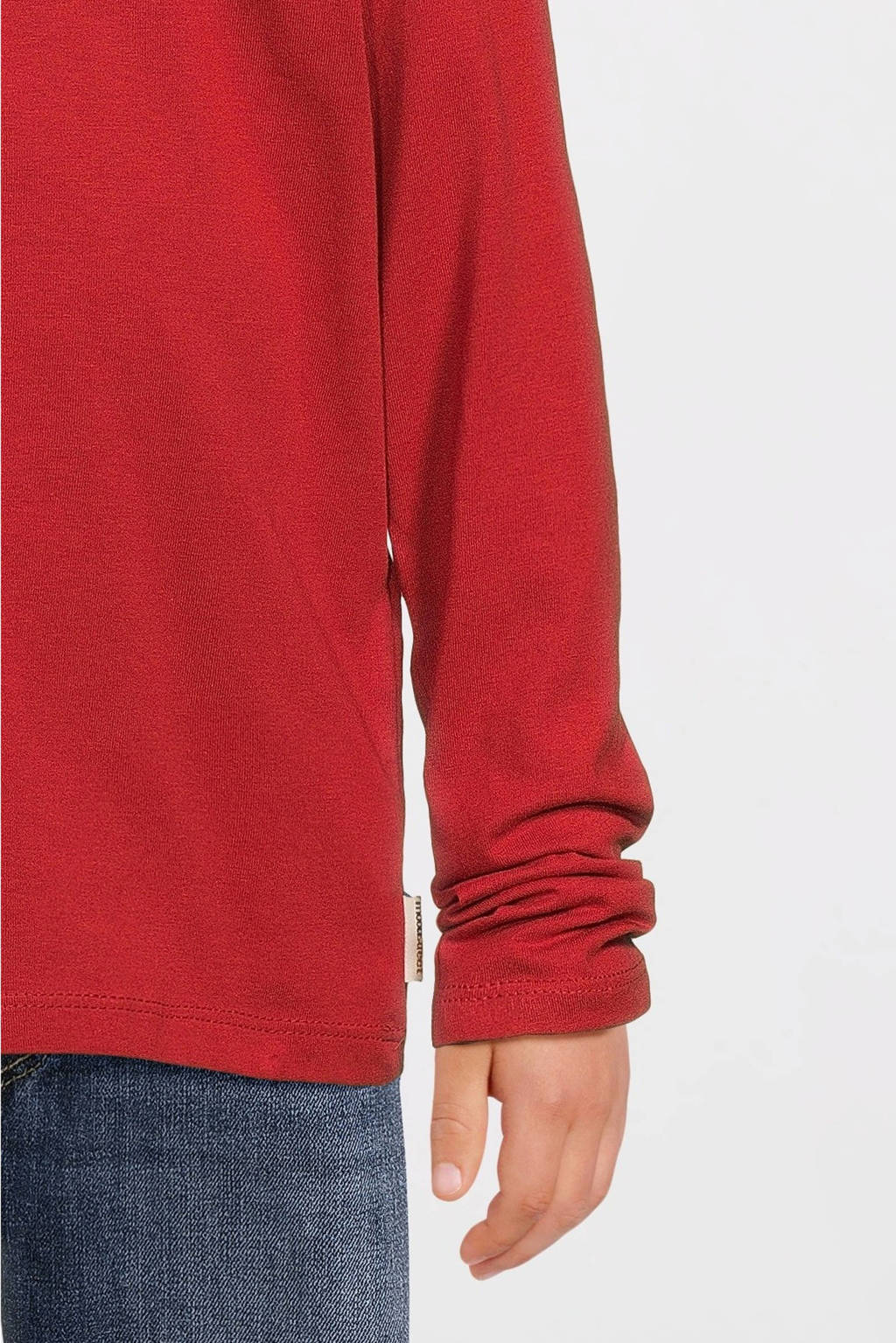 Moodstreet longsleeve Loek met printopdruk steenrood