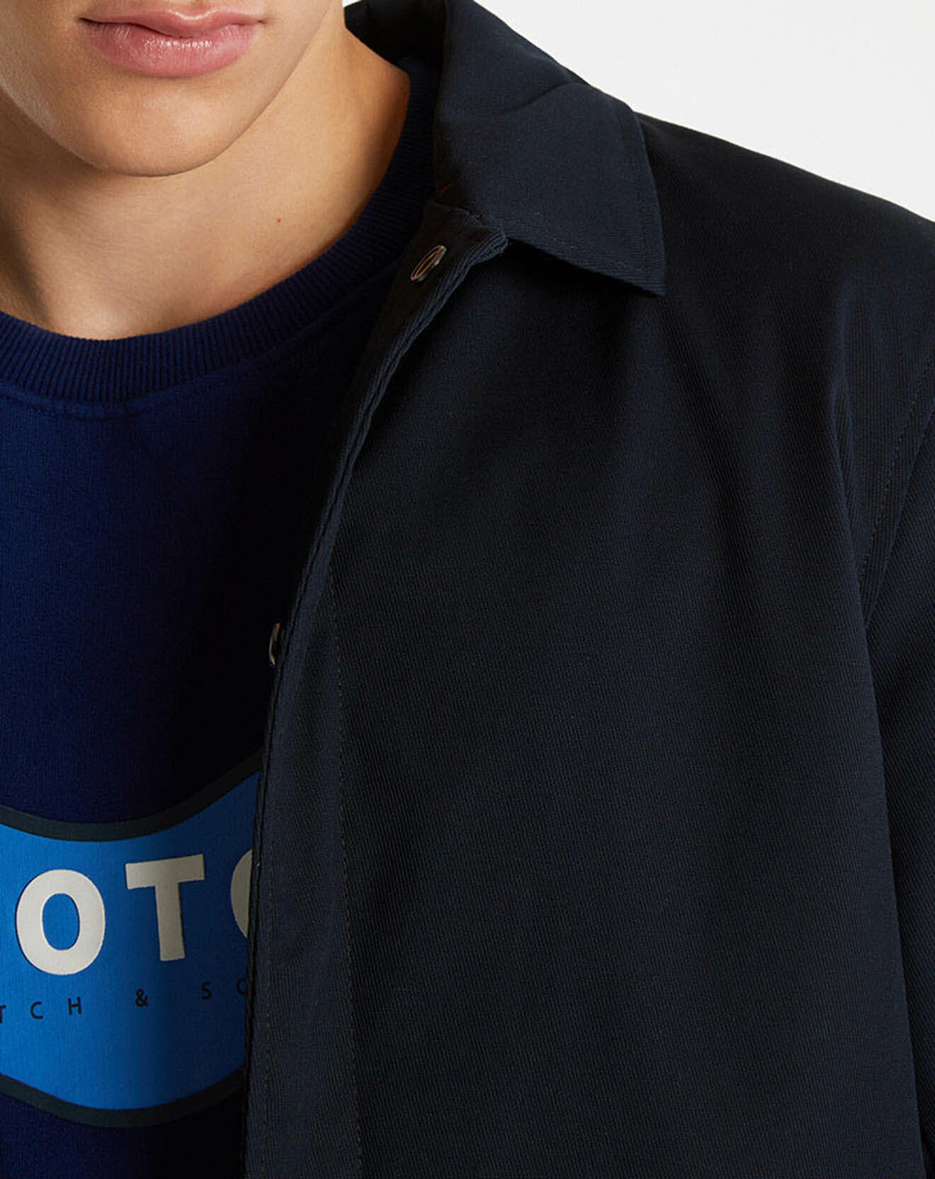 Scotch & Soda Imperméable Bimatière bleu marine