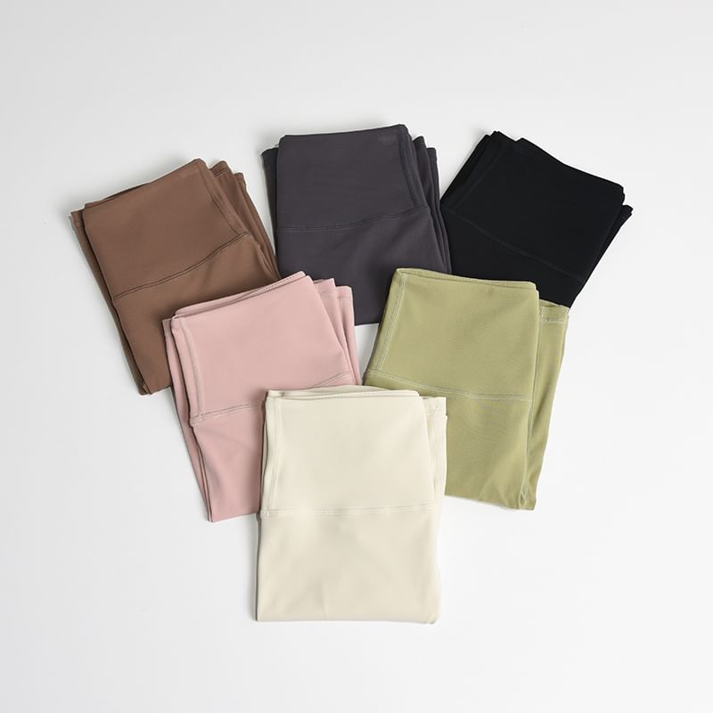 Claduodoe - Hoge taille effen yogashorts