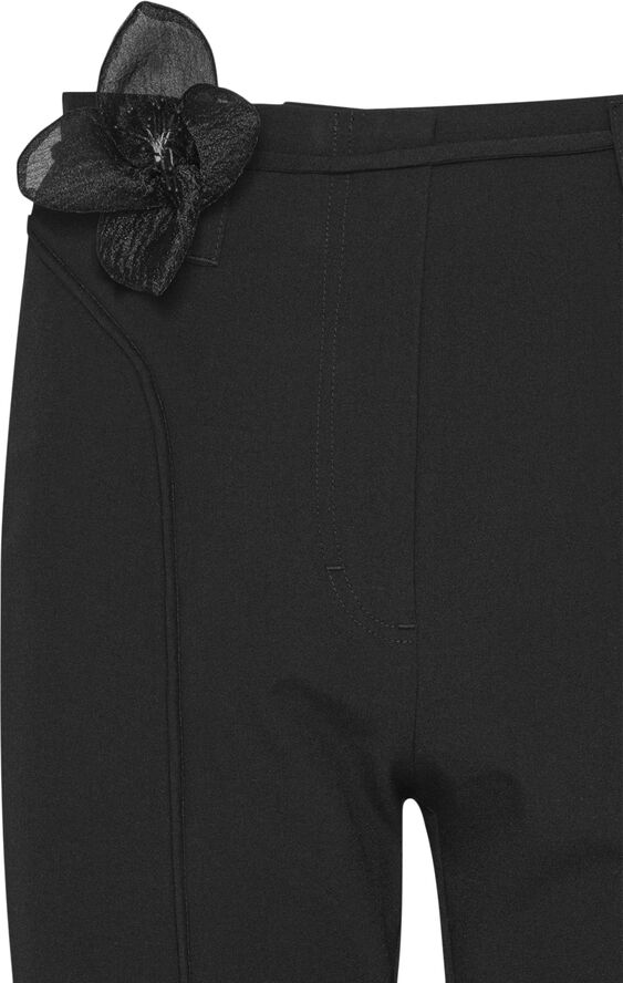 ROTATE Birger Christensen High Waisted Rose Pants Black