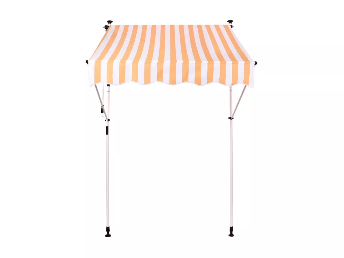 Auvent - Tissu - 150 x 120cm - Blanc / Jaune - Westerly