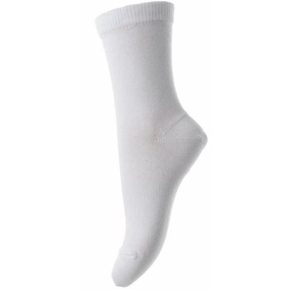 MP 700 Cotton Plain Socks 01 White - Mp Danmark → Luksusbaby.dk