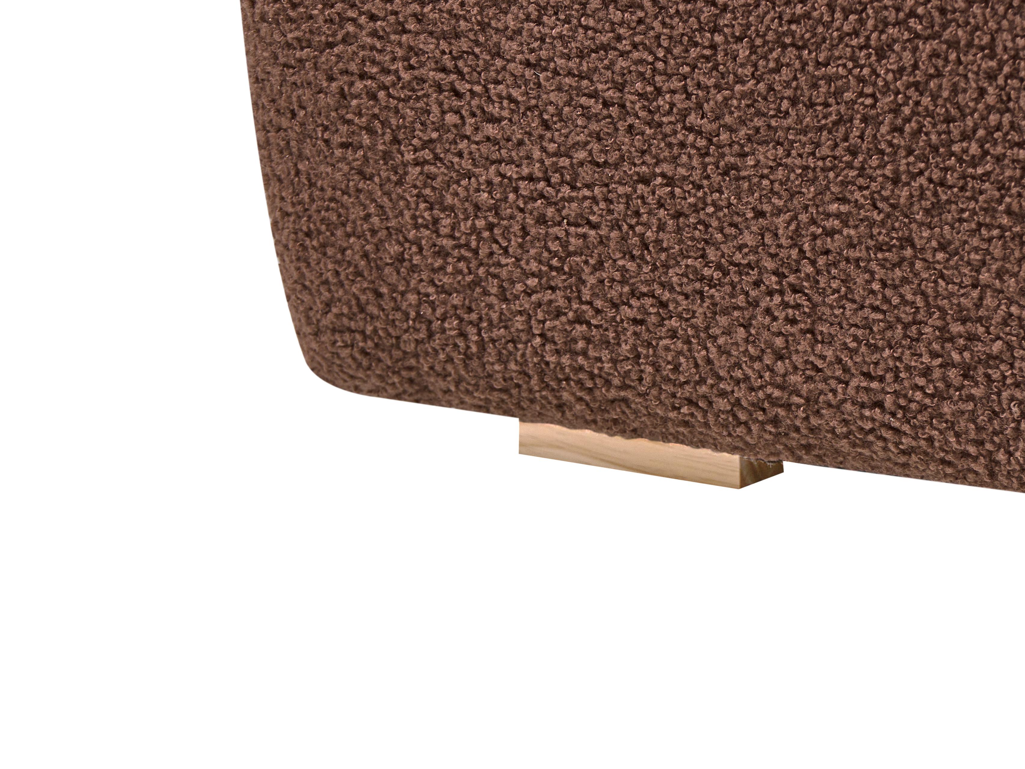 Modulaire U-vormige bank NERBO Bouclé Bruin