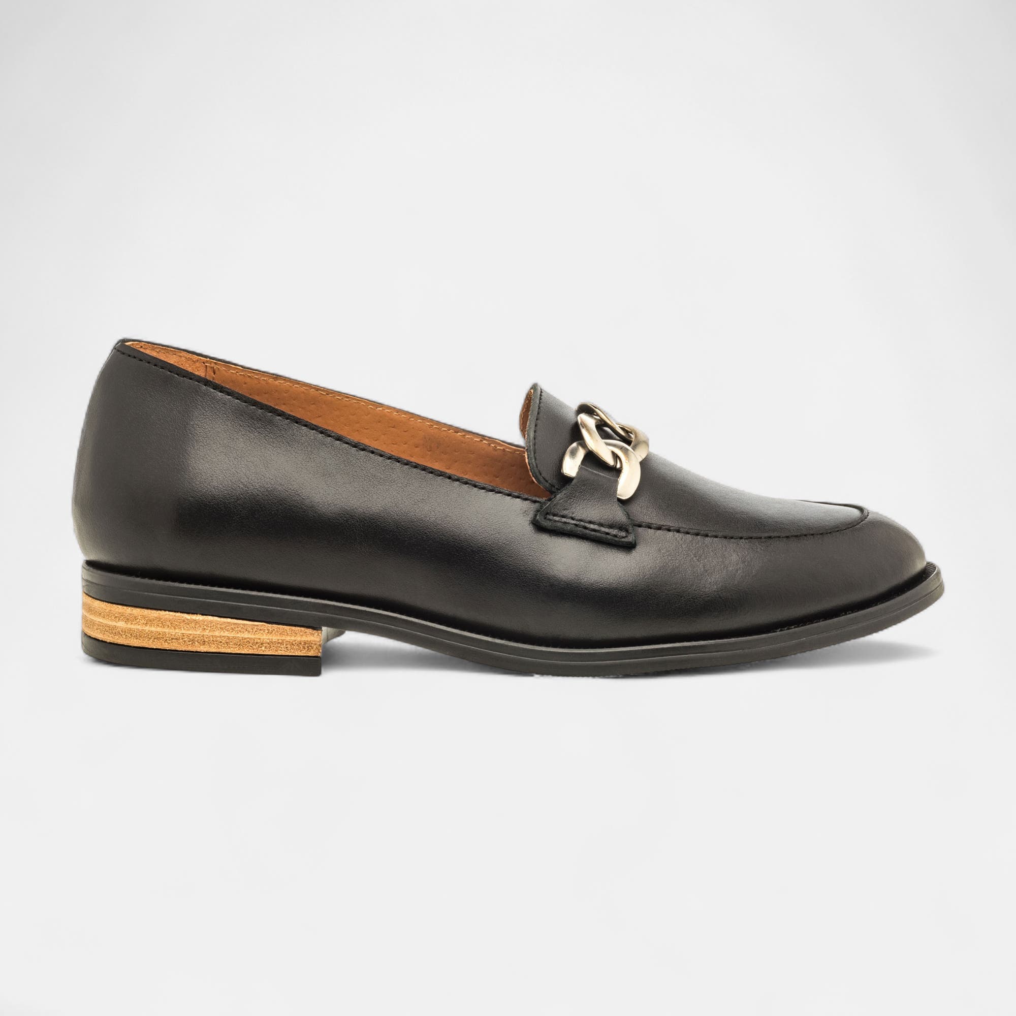 Mocassins Femme en cuir noir