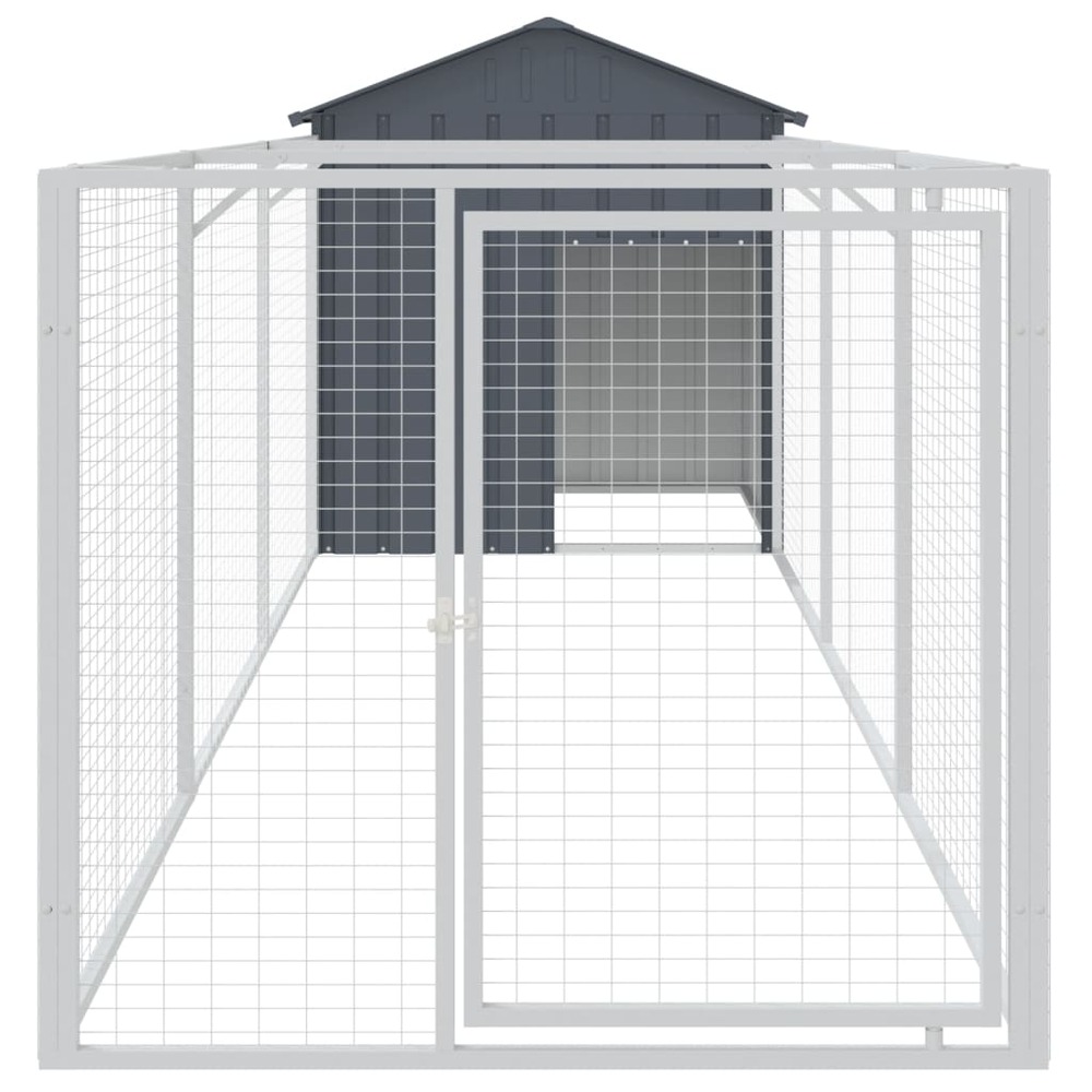 Niche pour chien avec toit anthracite 117x405x123 cm