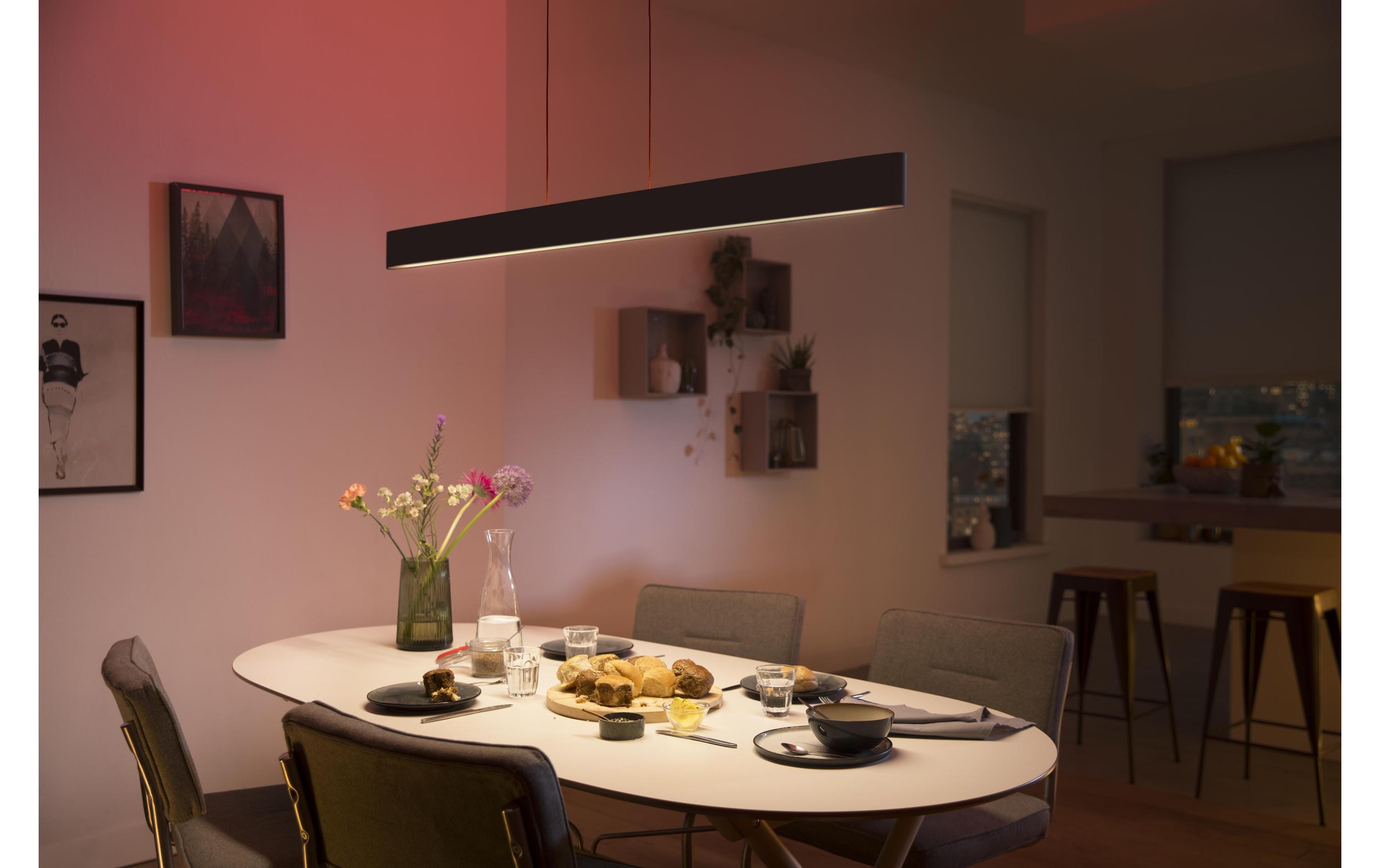 White & Col. Amb. Ensis Pendelleuchte schwarz 4750 lm<br>Pendelleuchte mit integriertem LED Modul