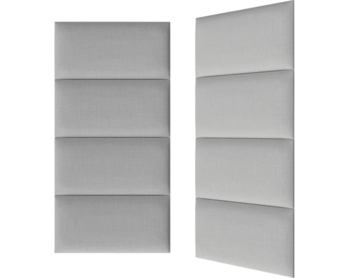 Wandkussen, linnenlook, grijs, geweven look, 30 x 60 cm