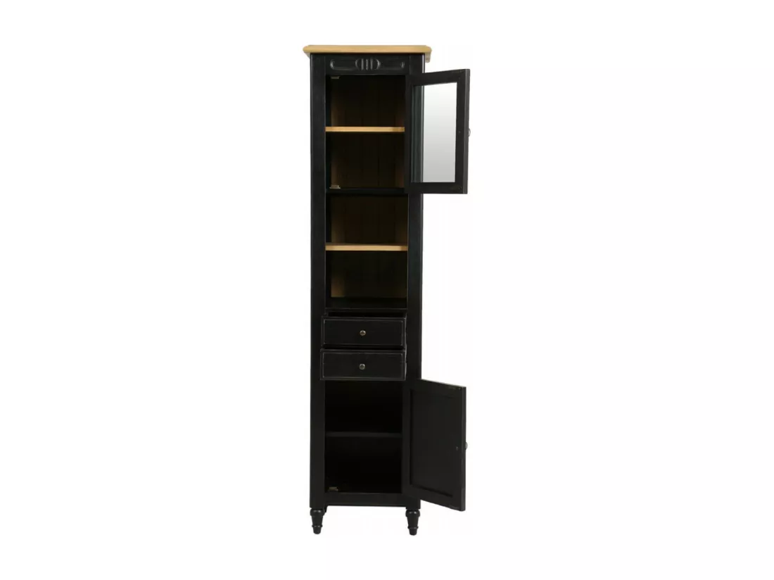 Colonne de salle de bain Bois-MDF Noir - Manoir Interior's
