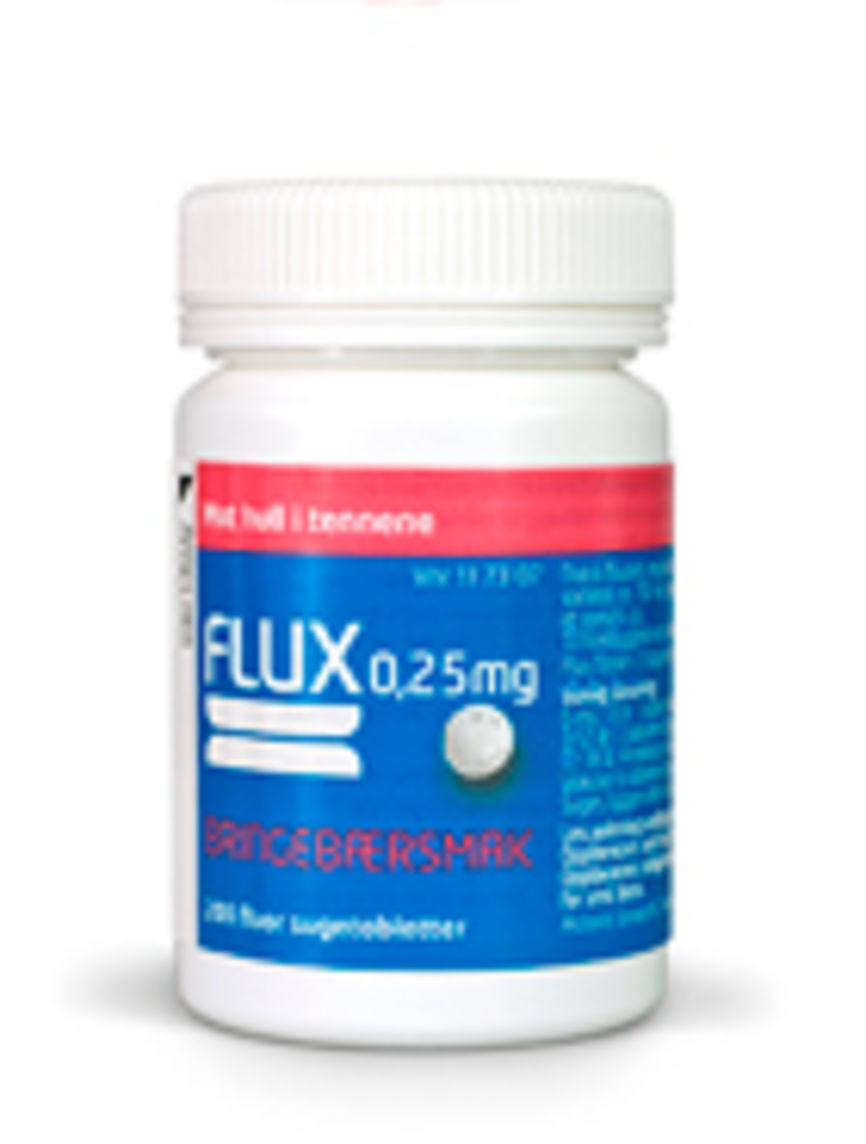 Flux Sugetabletter med bringebærsmak 0,25 mg