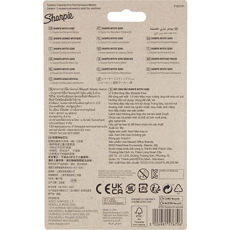 Sharpie fine mystic gems 5-blister
