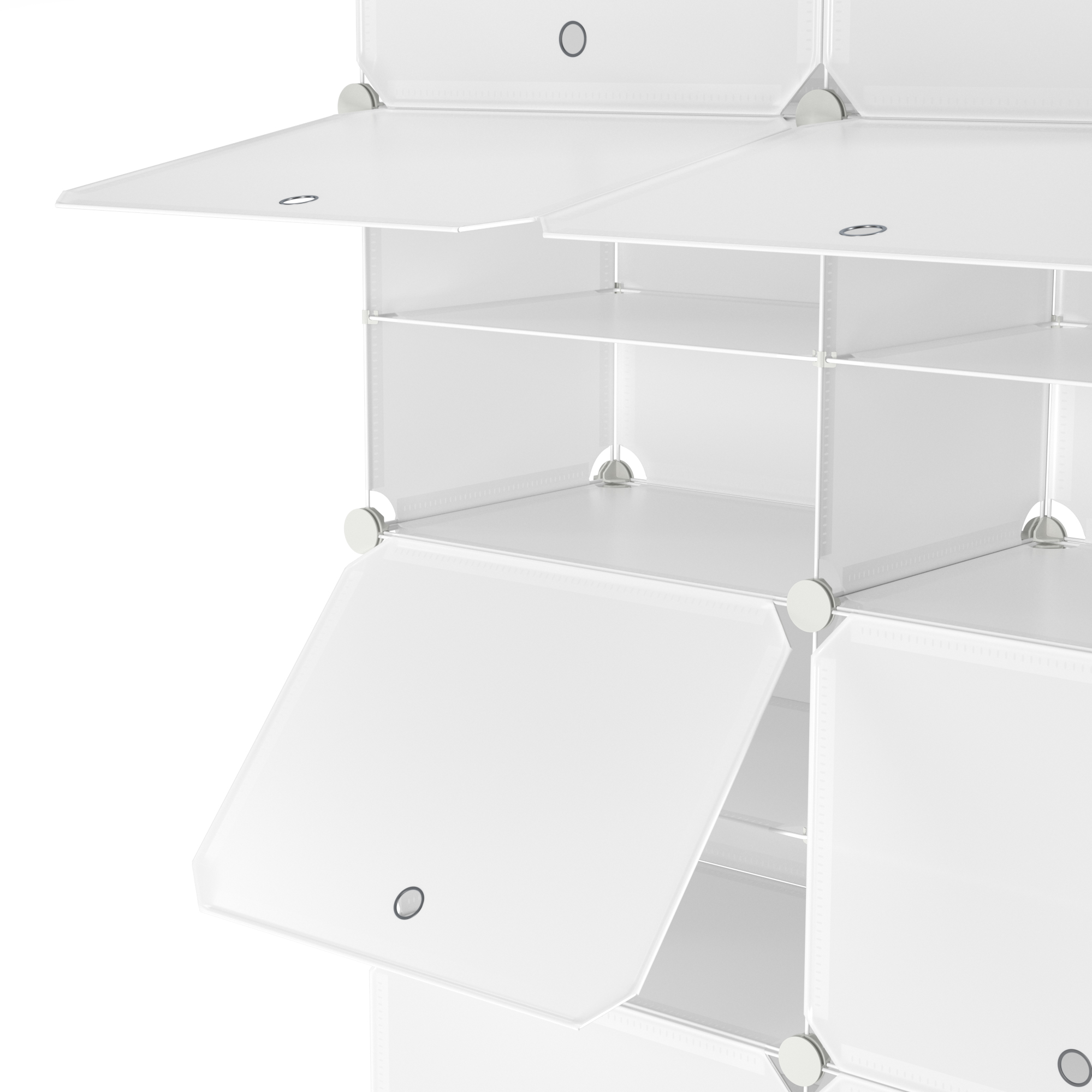 Schuhschrank Steckregal transparent 10 Boxen