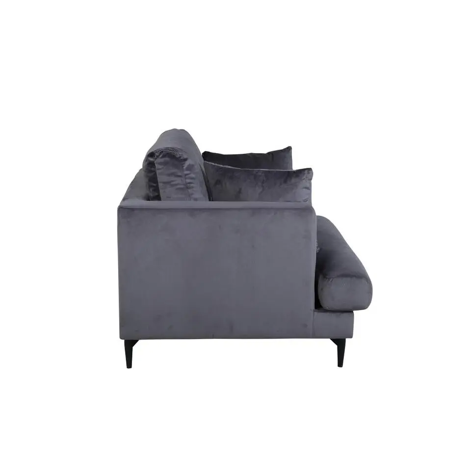 Svea - Ruma fauteuil - velvet - donkergrijs