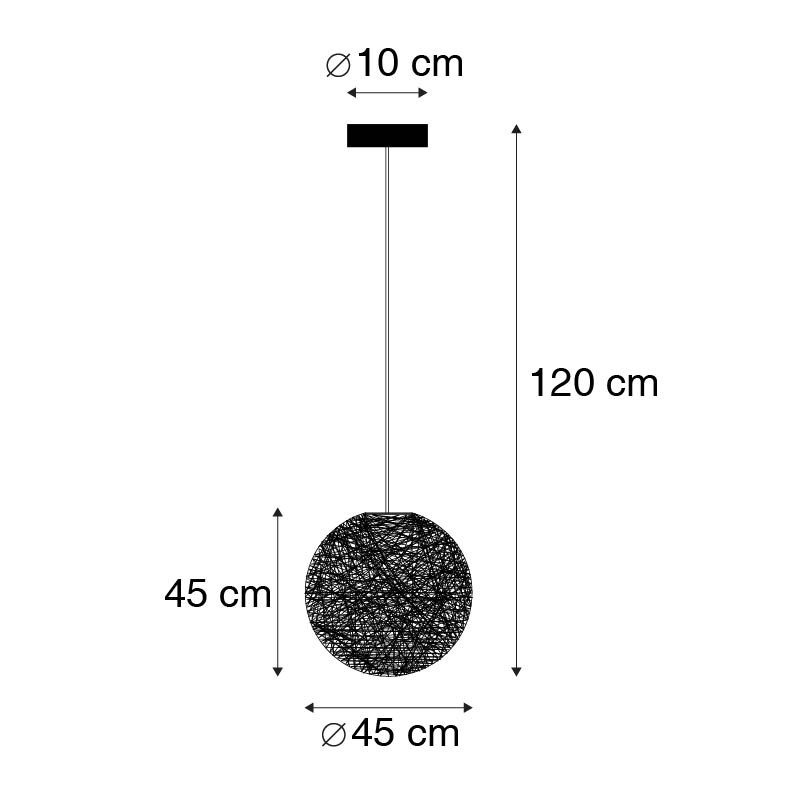 Smart hanglamp wit 45 cm incl. Wifi A60 - Corda