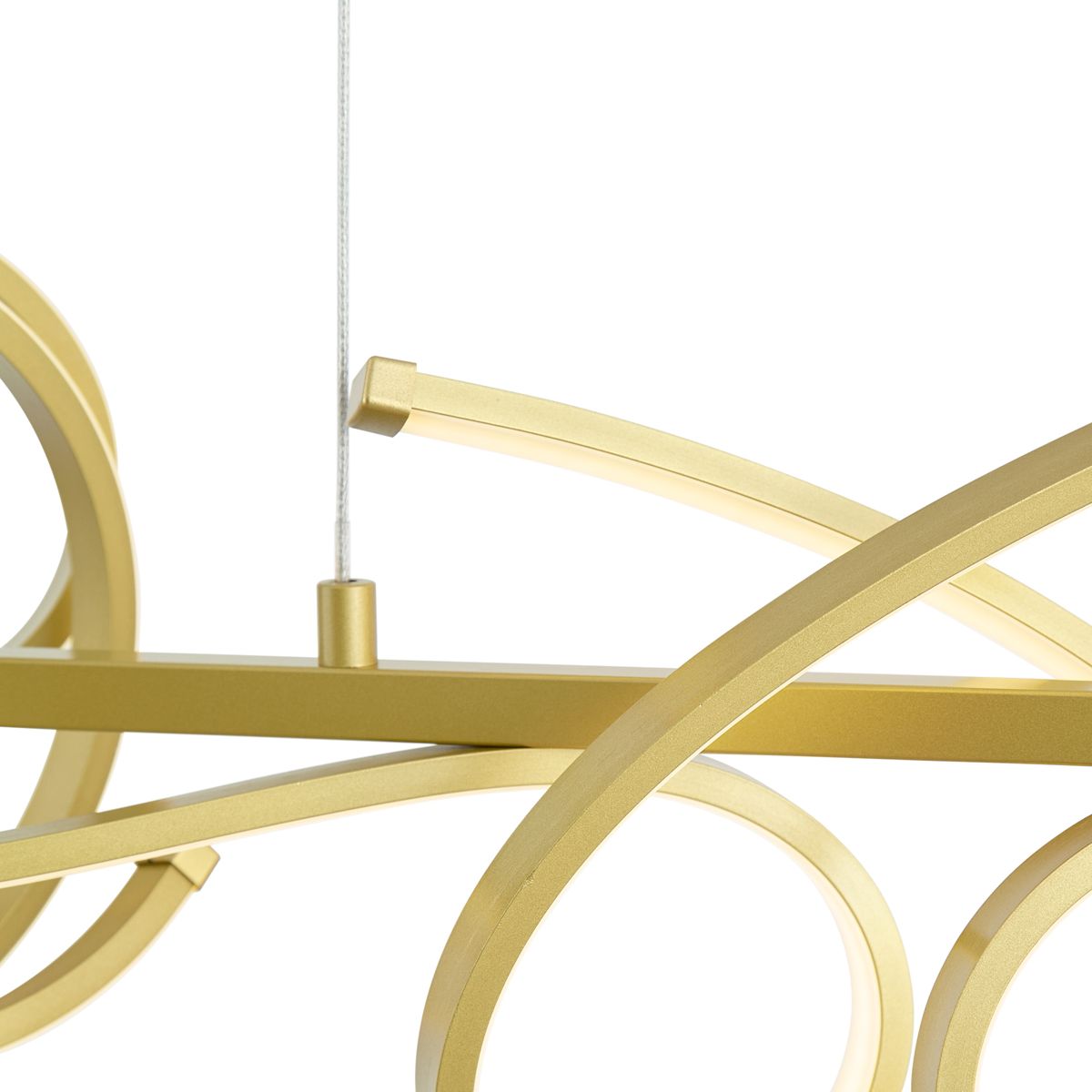 Design hanglamp goud langwerpig 3-staps dimbaar - Krisscross
