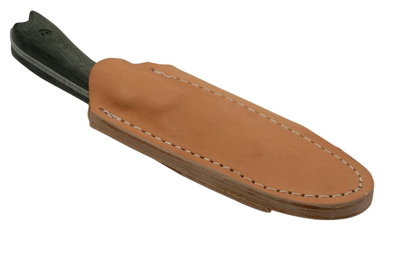Bradford Knives Guardian 3, 3S-101-MC, 3D Black Micarta, CPM-Magnacut, Sabre Grind, Stonewash Finish, vaststaand mes