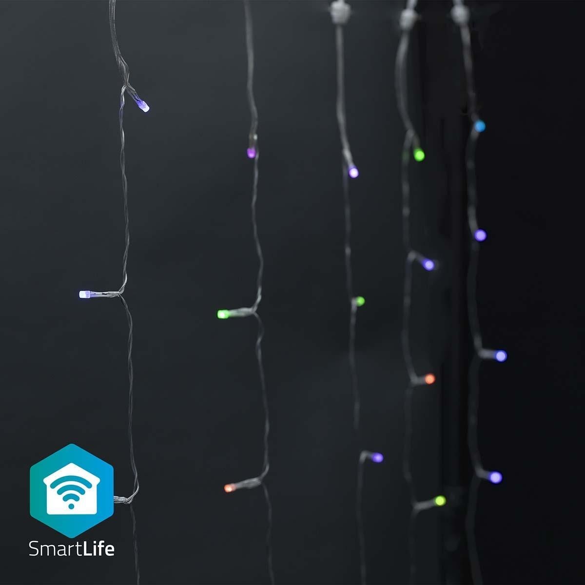 Nedis SmartLife Julelys | Gardin | Wi-Fi | RGB | 180 LED s | 3 m | Android™ / IOS