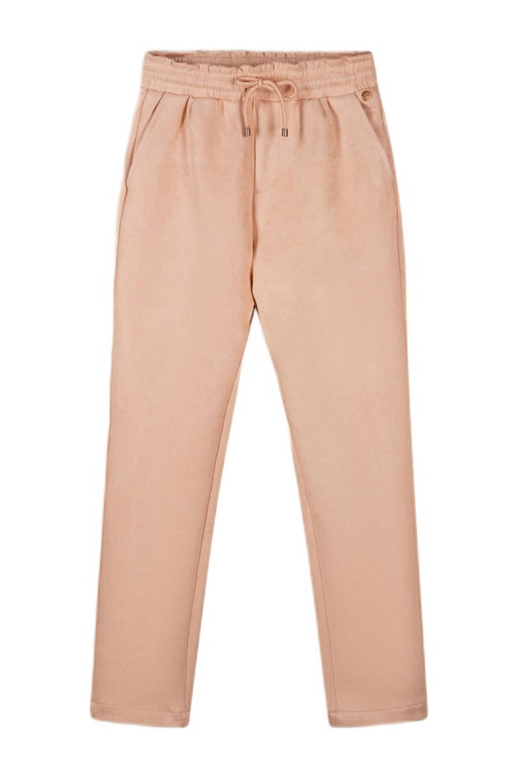 NONO fluwelen slim fit broek Suna lichtzand