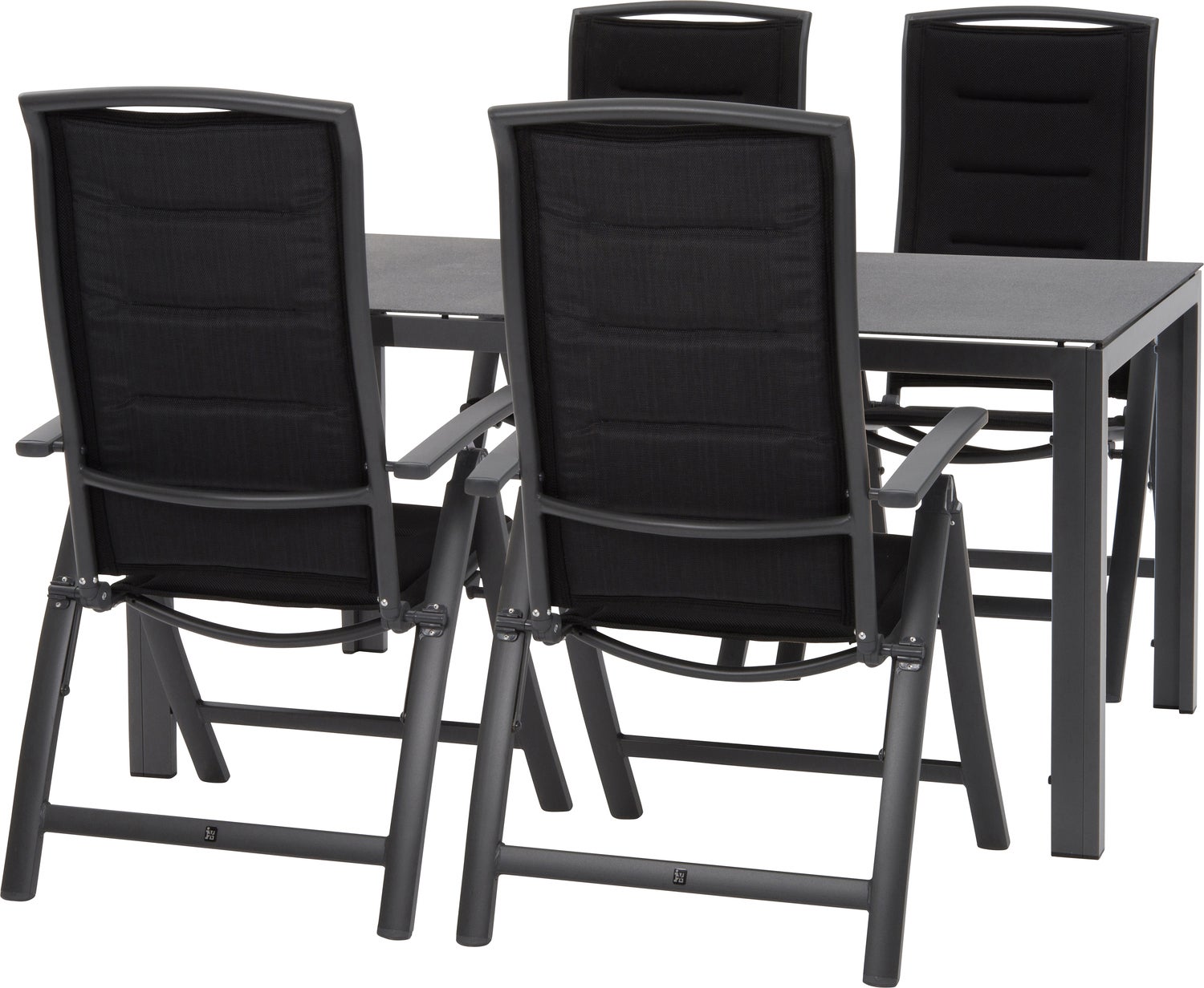 Intratuin 4-zits diningset Bea met Haikou 3D grijs / zwart