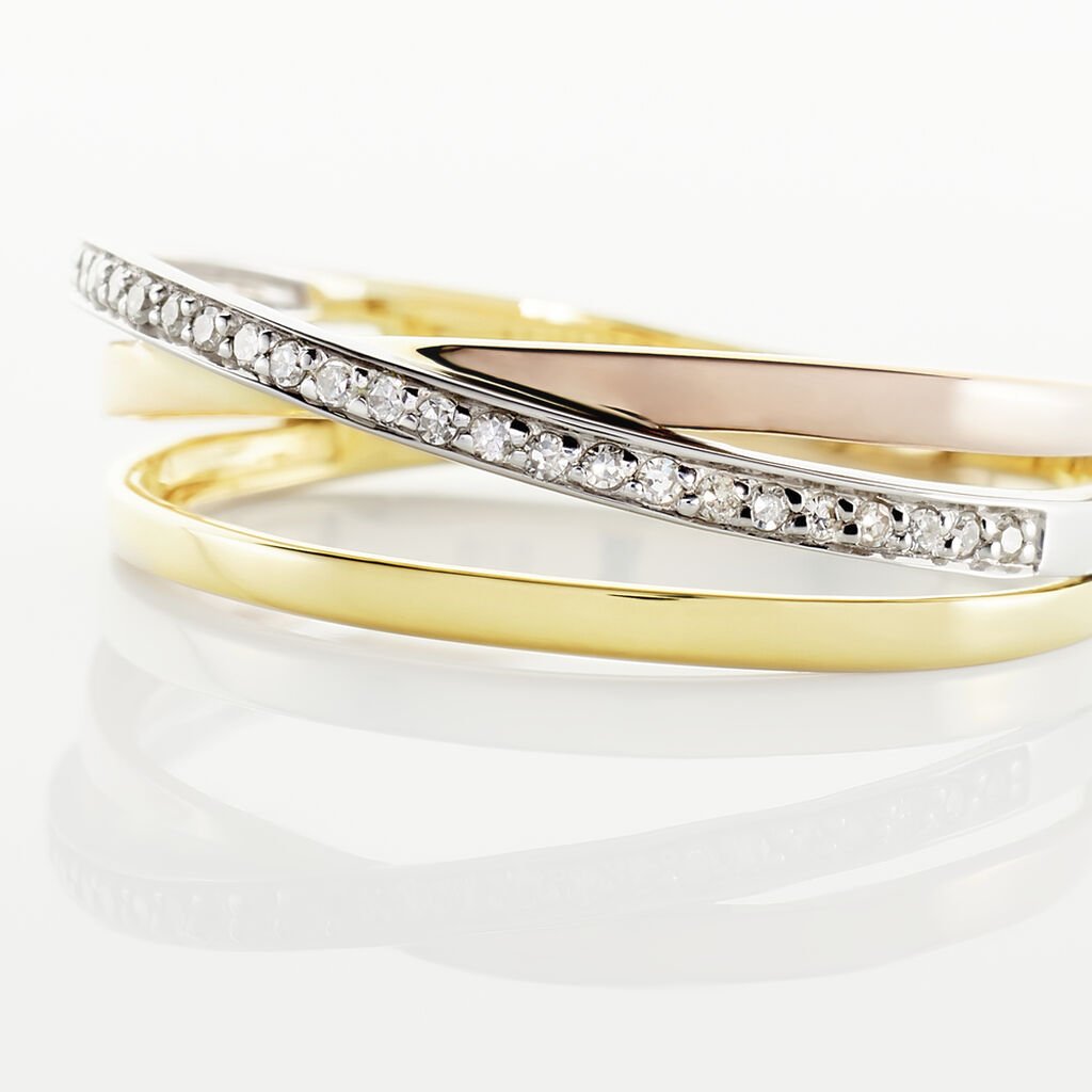 Bague Layan Or Tricolore Diamant