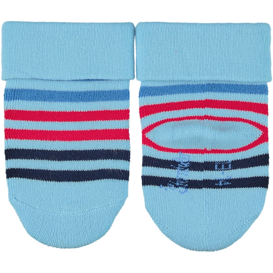Sterntaler Baby-Söckchen uni + Ringel, 3er-Pack samtblau