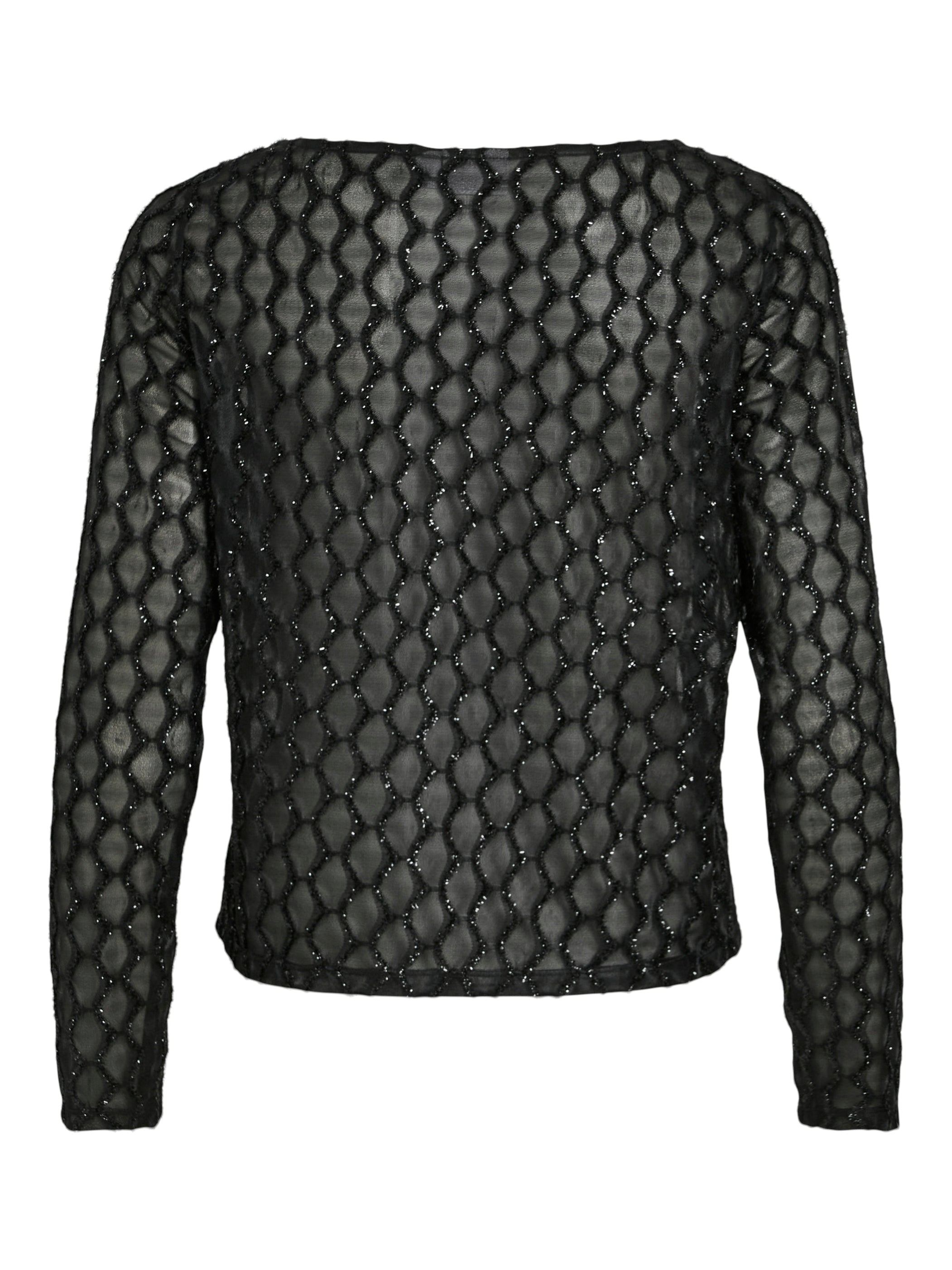 Vila  Vizalma Boatneck L/S bluse - Black Beauty