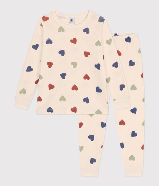 Pyjama imprimé en coton motif cœur enfant