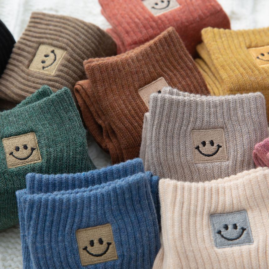 Lychee - Set van 5: Smiley Face Sokken