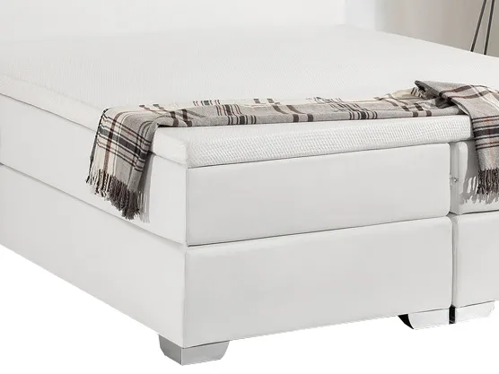 Boxspring Kunstleer PRESIDENT 180 x 200 cm Wit