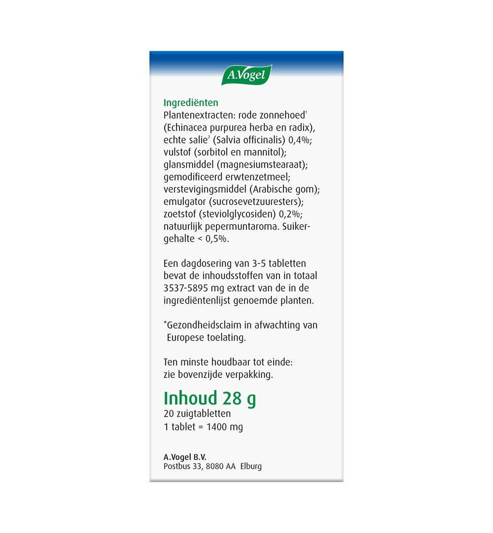 A.Vogel Keel (20 tabletten)