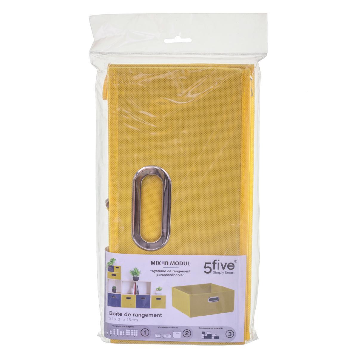 BOITE DE RANGEMENT 31X15CM JAUNE