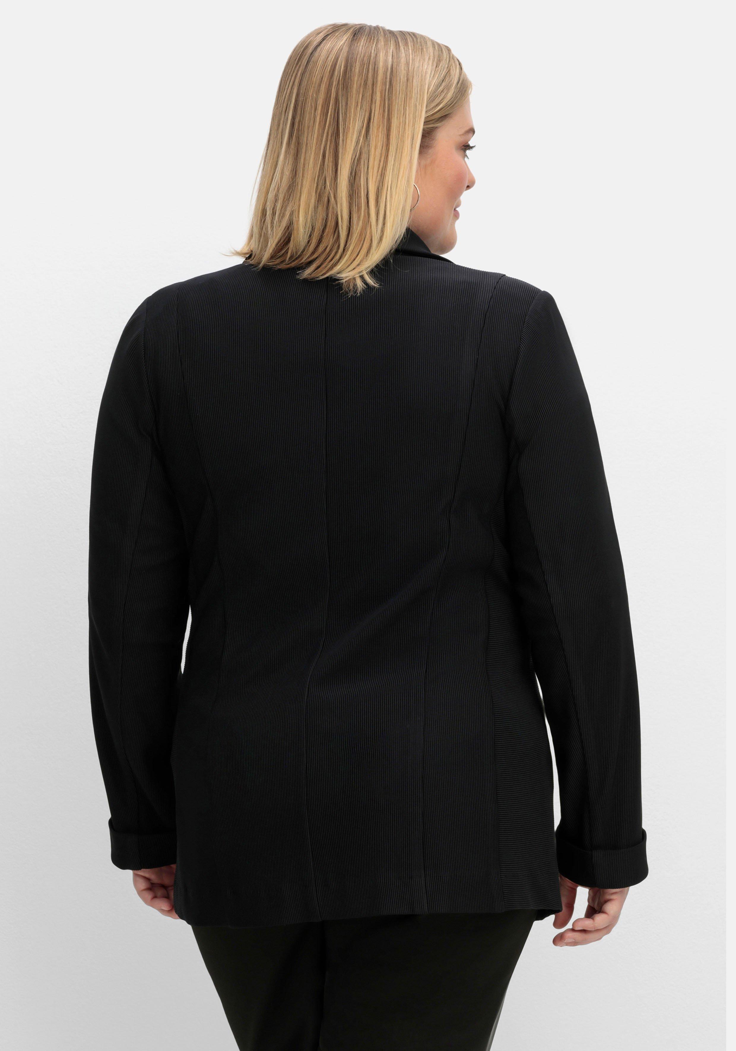 Taillierter Blazer in Ottoman-Rippstruktur