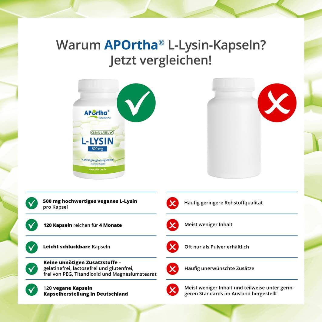 APOrtha® L-Lysin - 500 mg - Kapseln