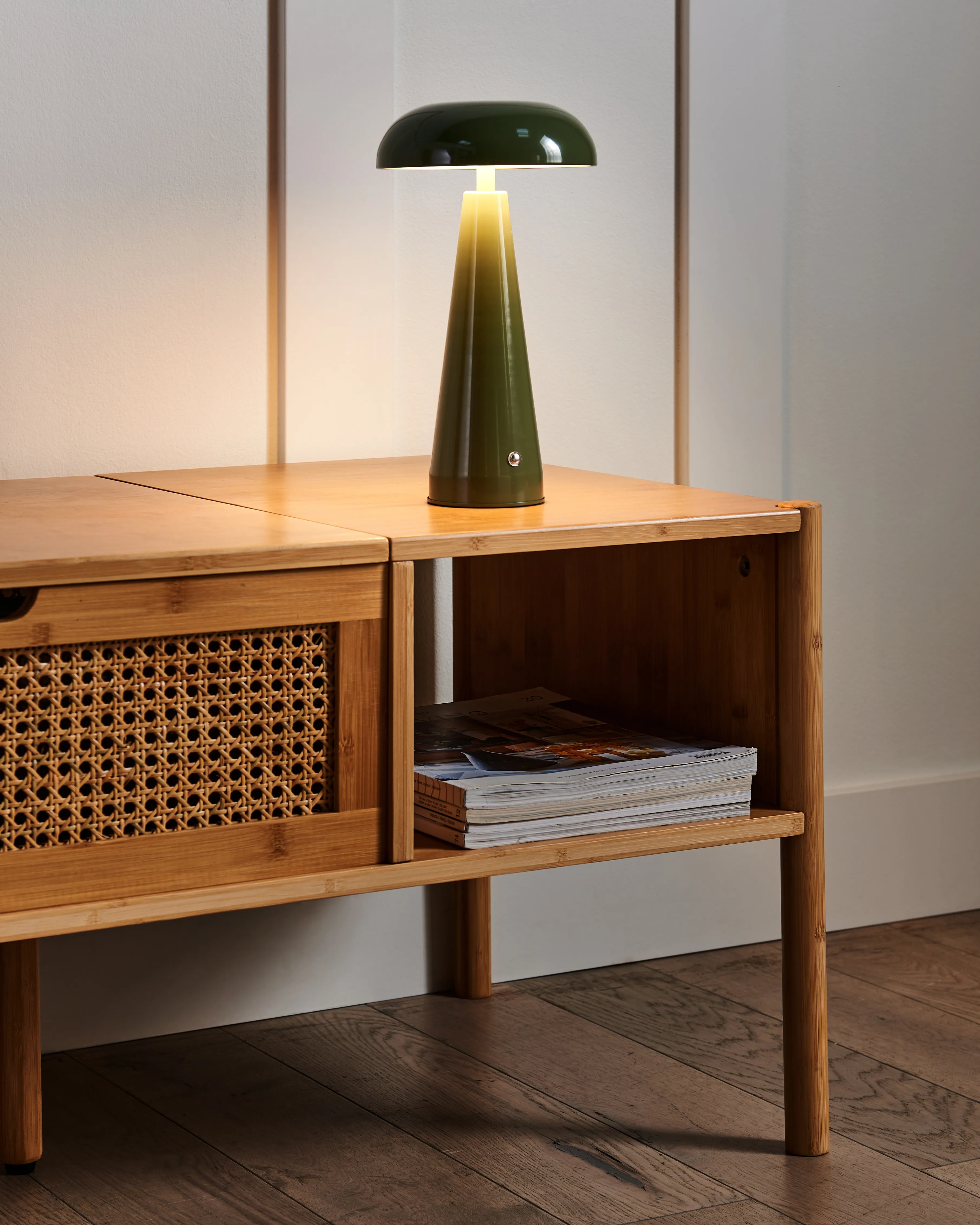 LED draadloze tafellamp BOCONO met dimmer Metaal Groen