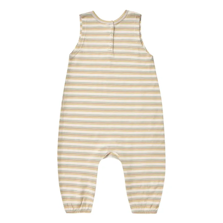 Rylee + Cru Combinaison Mills Rayée | Blanc cassé