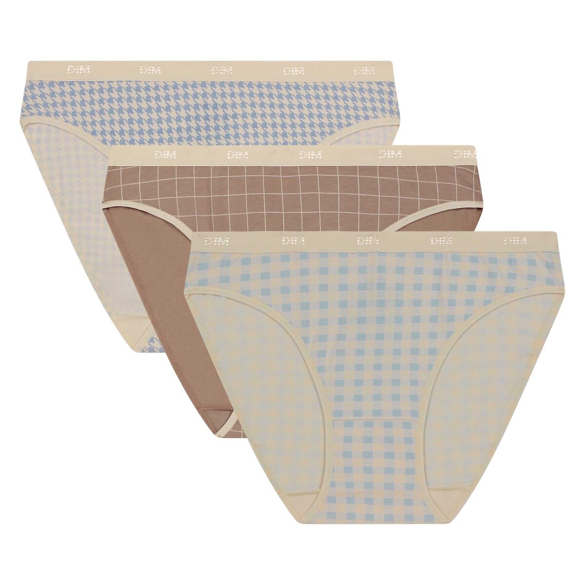 DIM<br>Set van 3 slips les pockets stretch katoen