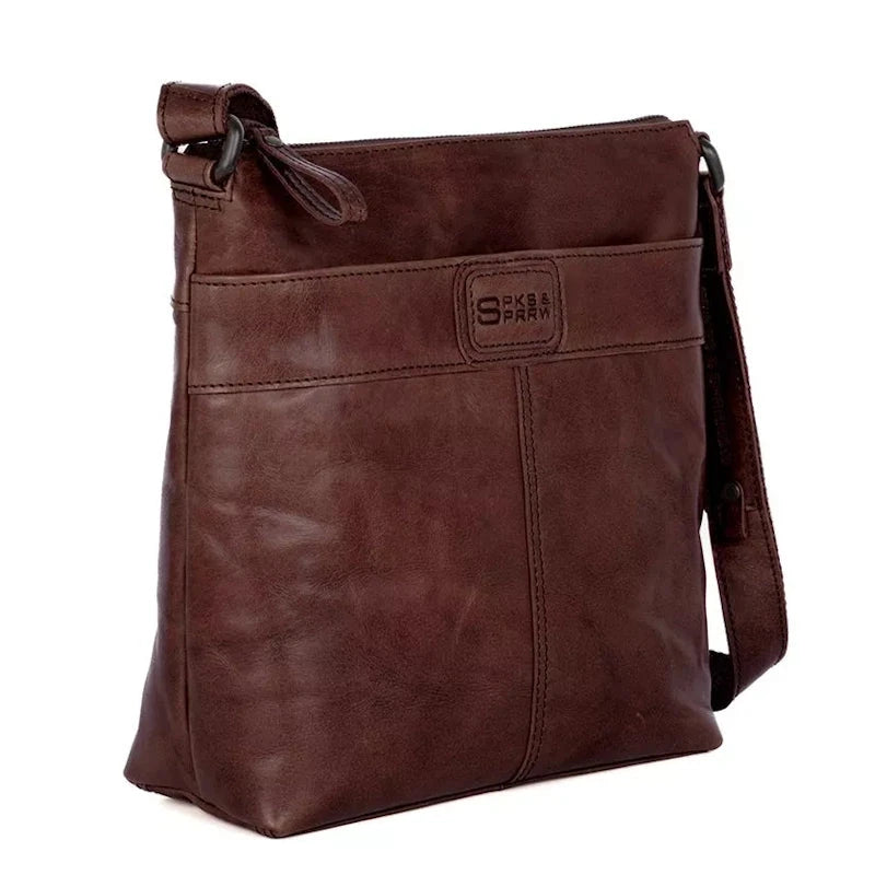 Spikes & Sparrow Bronco Crossbody Deborah Dark Brown