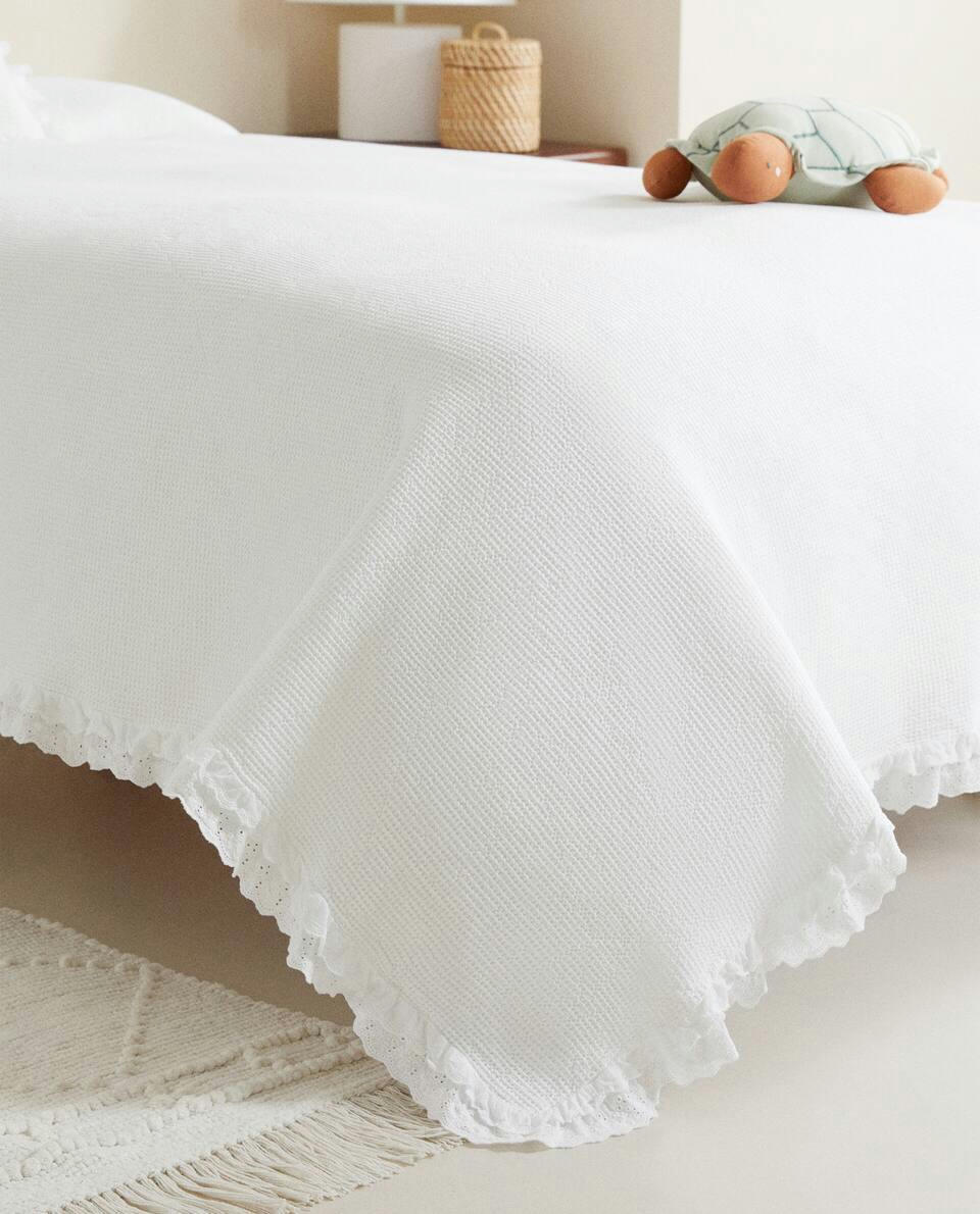 Colcha de algodão jacquard