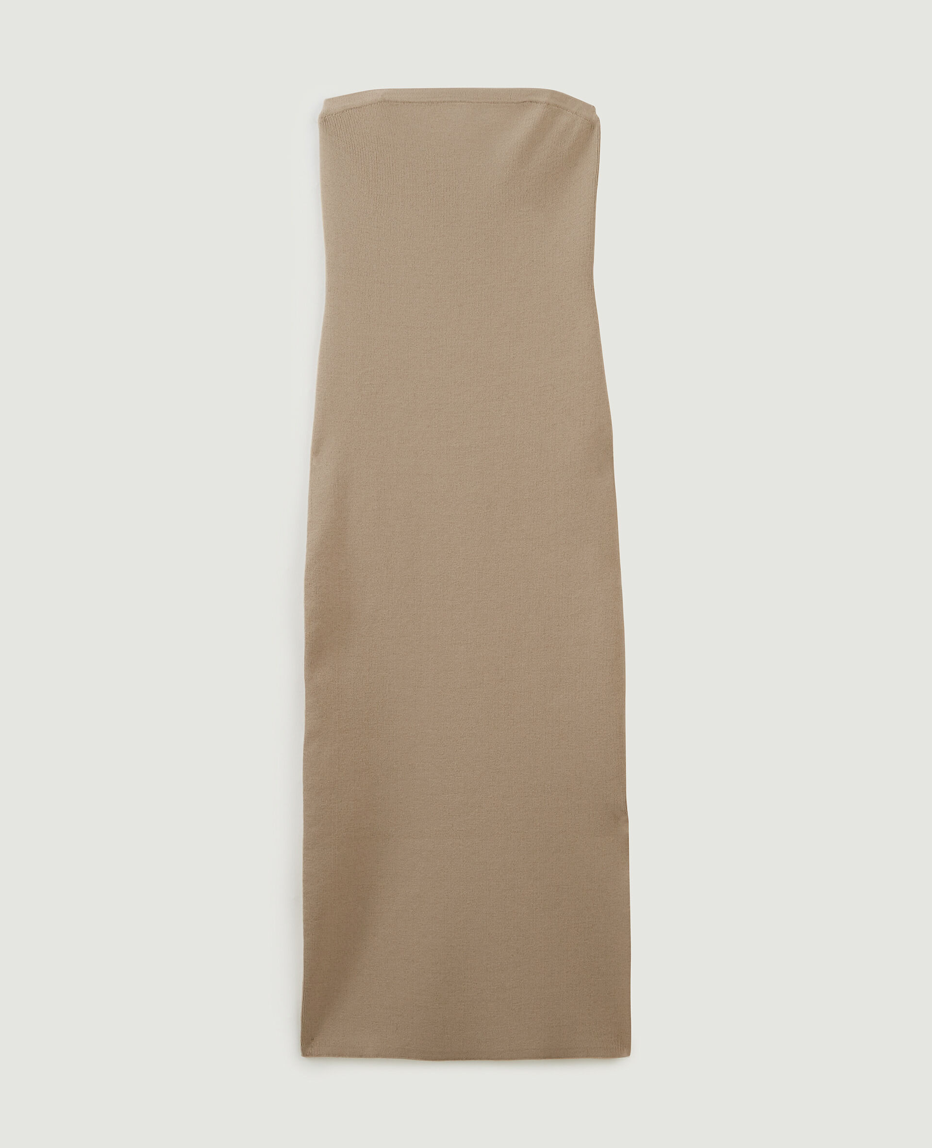 Robe tube en maille - Beige