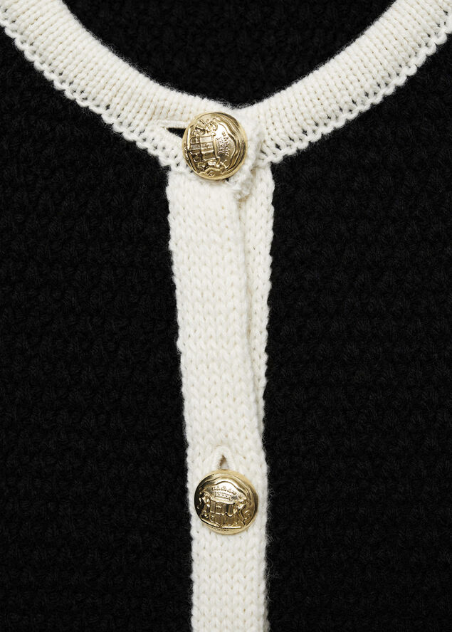 MANGO Knitted jacket. -- POSHY Black
