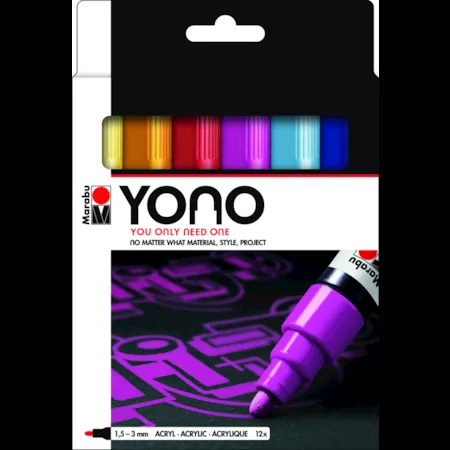 Marabu YONO Marker Set, 12 x 1,5-3 mm