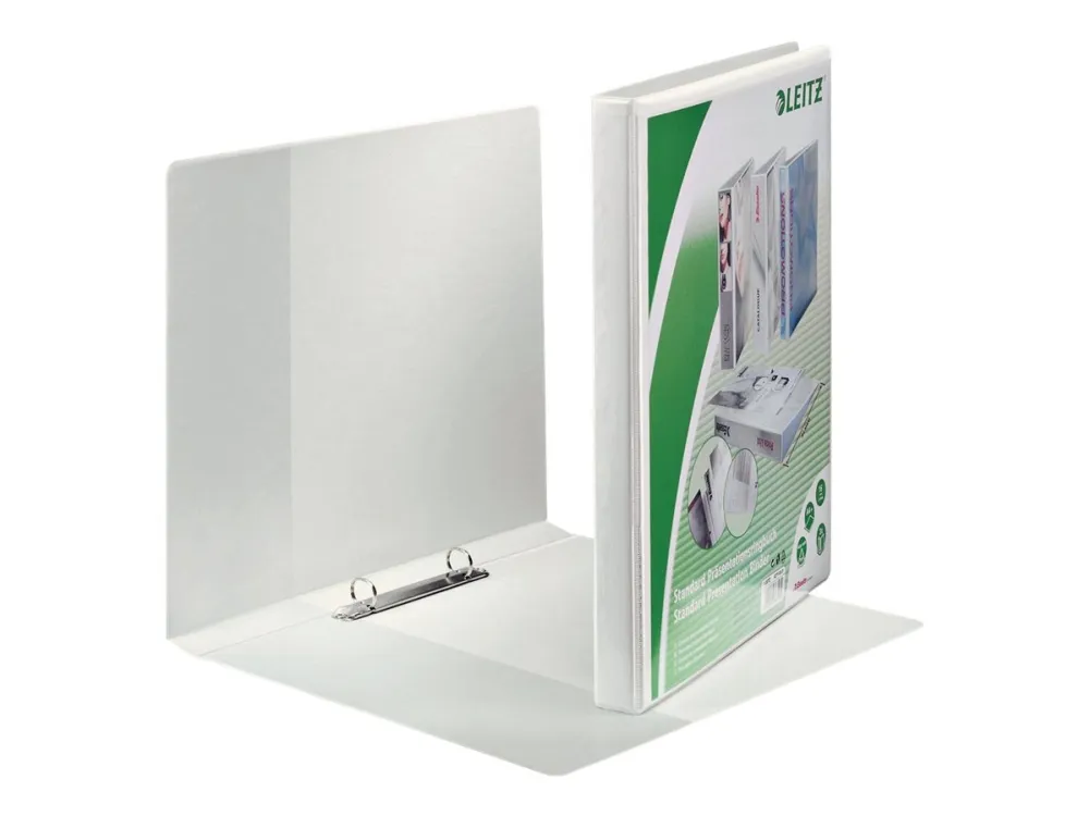 Leitz Standard - Præsentationsringbind - rygbredde: 30 mm - for A4 Maxi - kapacitet: 100 ark - hvid